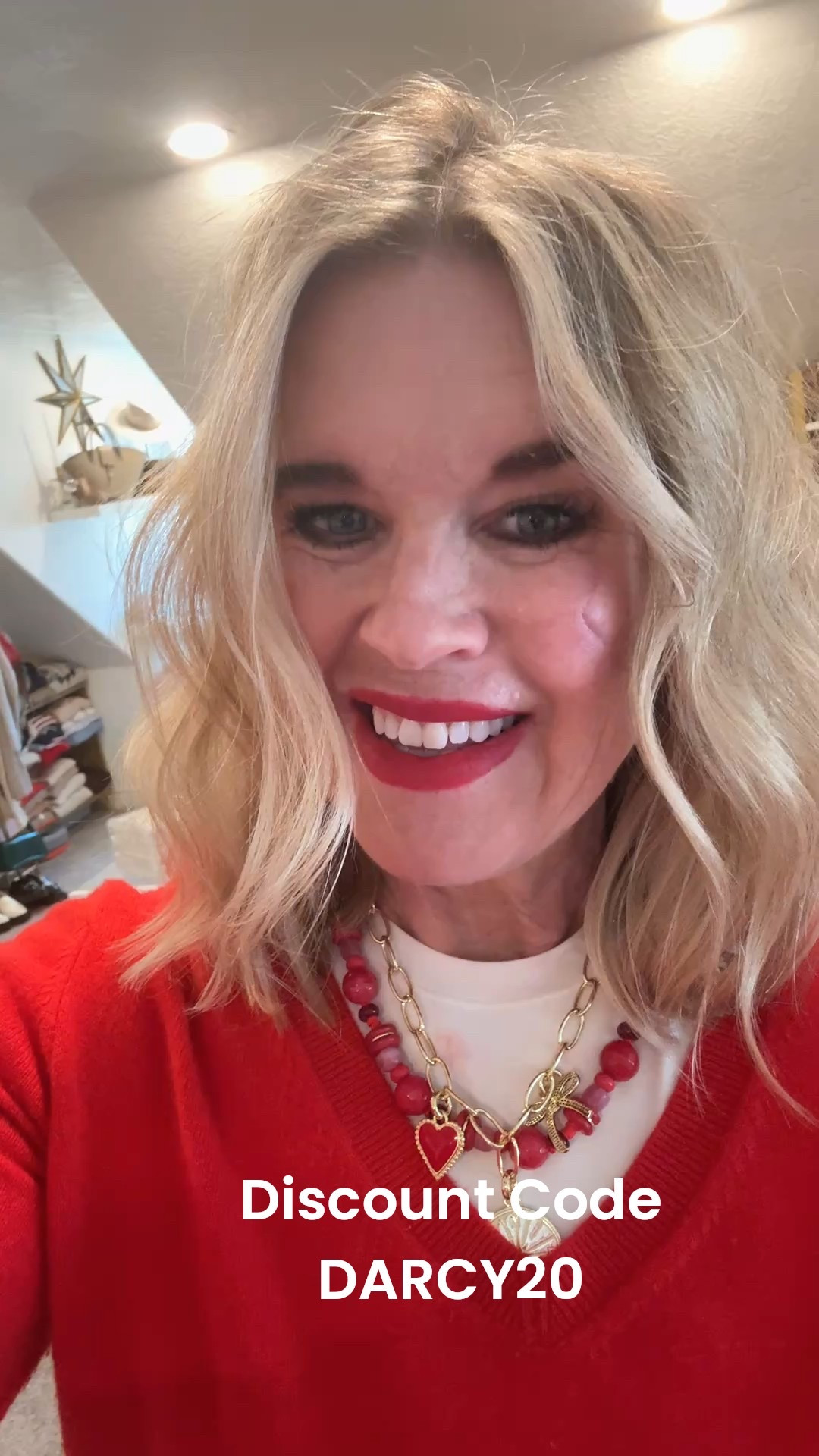 ❤️❤️❤️
Pieces you’ll love and wear on repeat..

Red v neck cashmere sweater
Mine is Pure cashmere (it’s a high end brand) I’ll link my favorite great prices cashmere by quince fits TT size and I have a discount code 
Quince
⚠️promo code:: INFG-25DARCY10 (new customers will receive 10% off their first purchase

Pumiey long sleeve crew neck shirt tts 

Necklace by Allie and Bess 
⚠️Use code DARCY20 
For 20% off 

Black leather pants NYDJ tts
In a 4

Gold stud earrings Jenny bird 

Red satin and bling shoes tts 

Thrive lip crayon is my lipstick 



#LTKWorkwear #LTKootd #LTKValentine