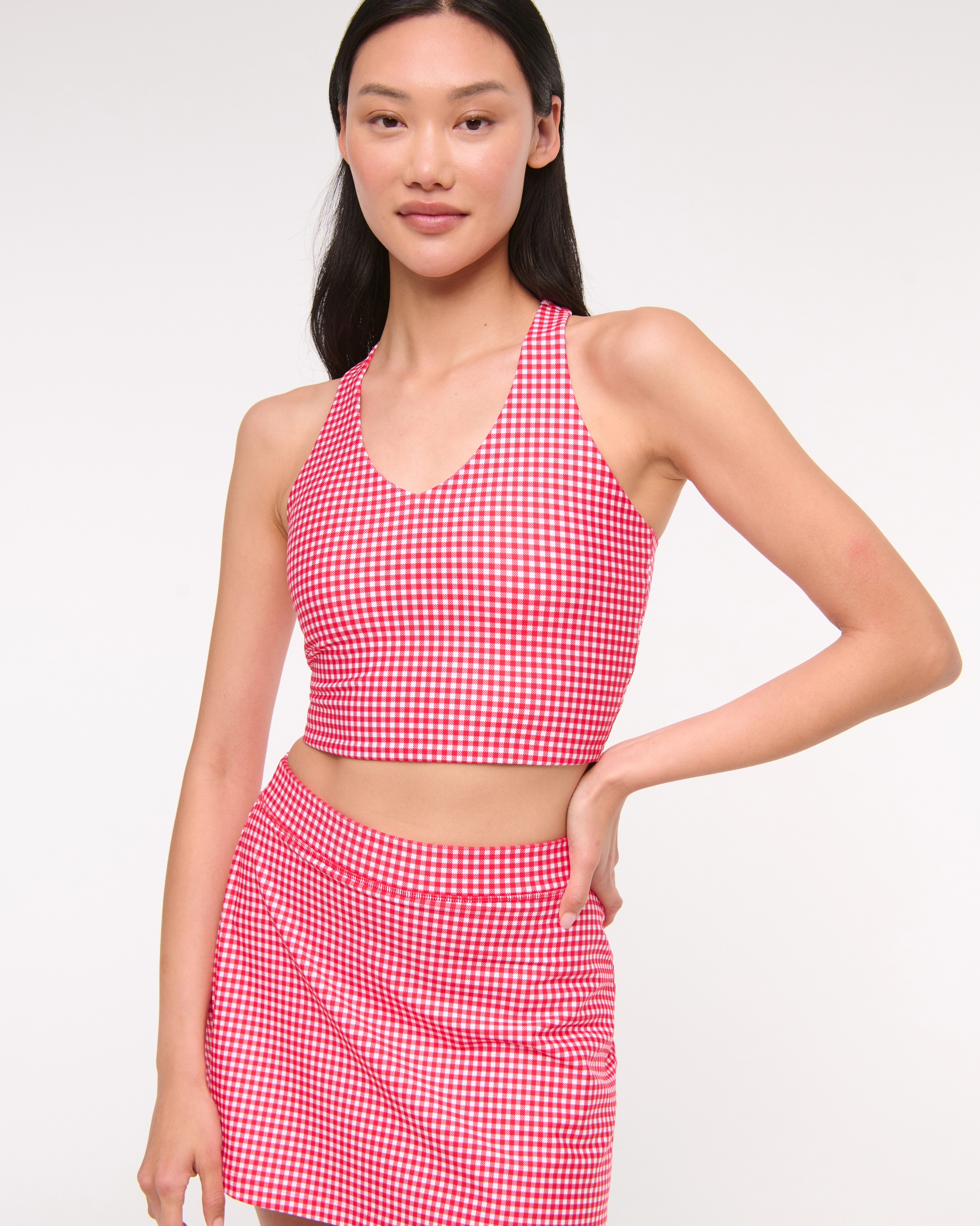 YPB sculptLUX Racerback V-Neck Tank | Abercrombie & Fitch (US)
