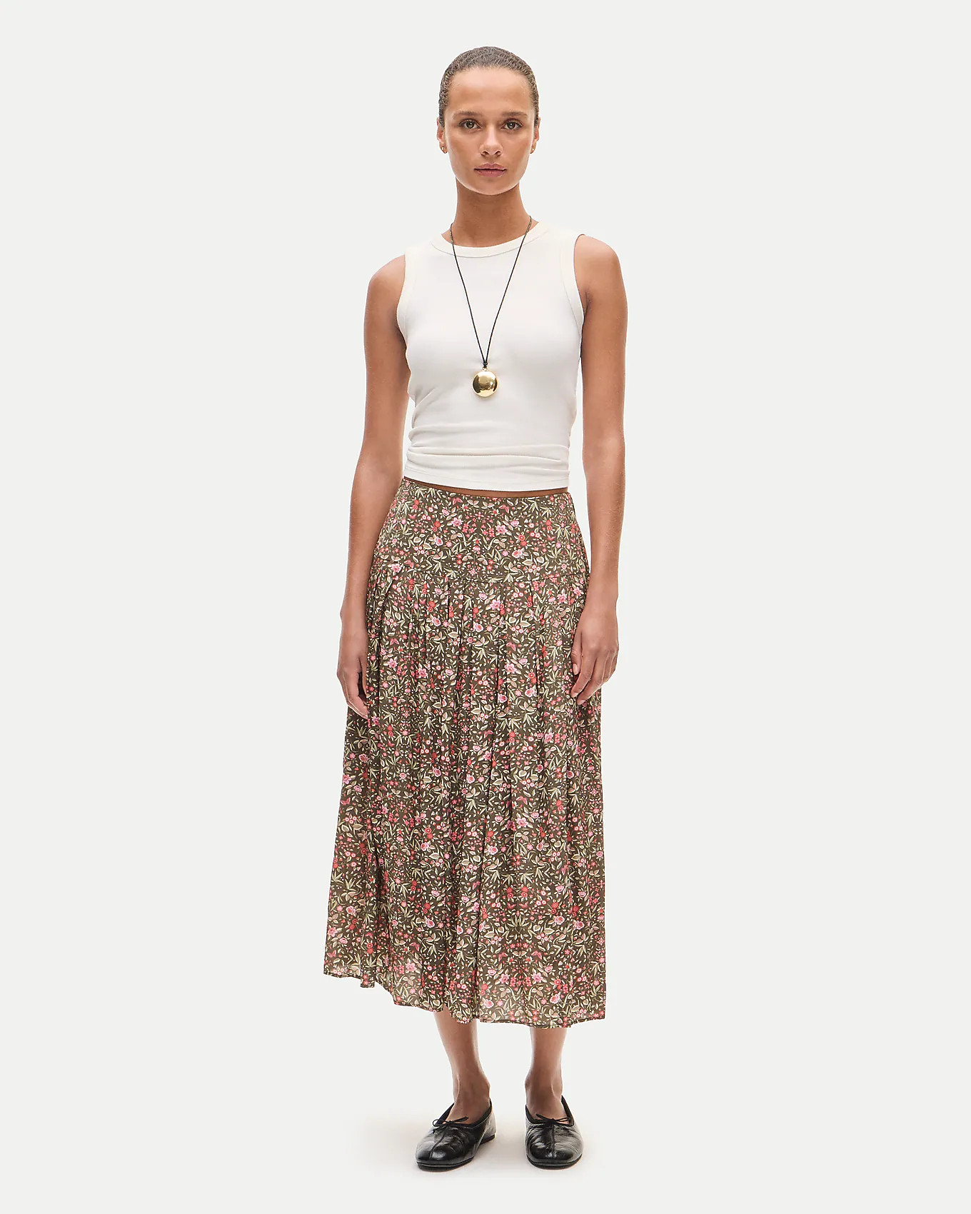 Midi skirt in Liberty® floral crepe de chine fabric | J. Crew US