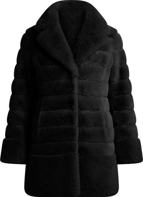 Women's Faux-Fur Notched-Collar Coat | Macy's