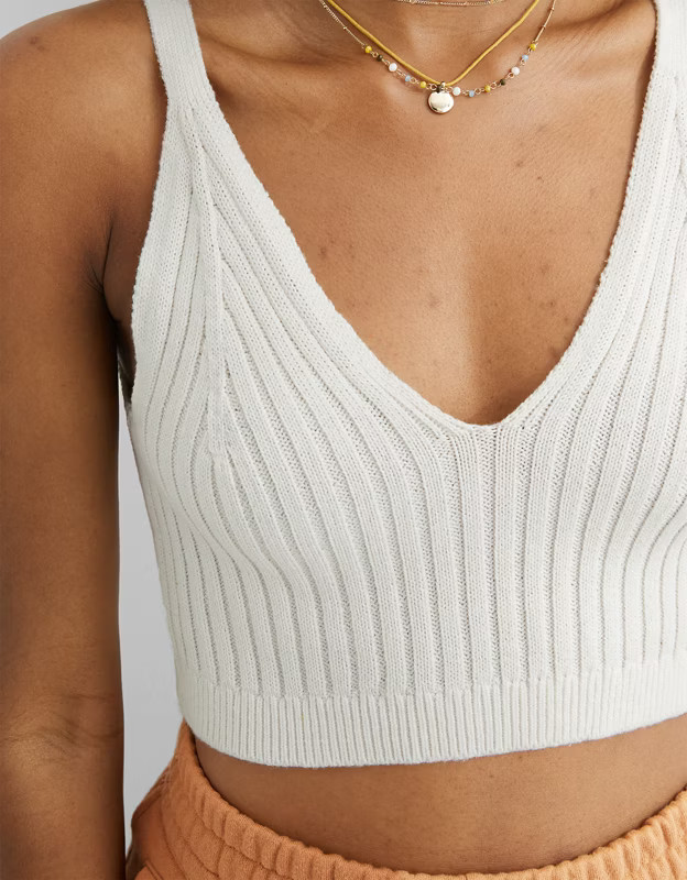 Aerie Cropped Sweater Bra Top | American Eagle Outfitters (US & CA)