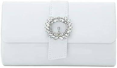 CHARMING TAILOR Evening Bag Diamantes Embellished Satin Clutch Purse for Woman Classy Party Handb... | Amazon (US)