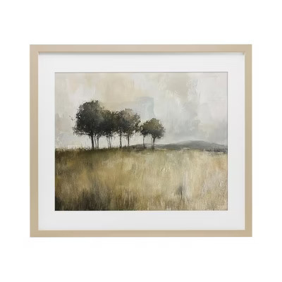 Stupell Industries Earthy Woodland Trees Framed Print Under Glass Art, Brown, 21" x 17" | Target