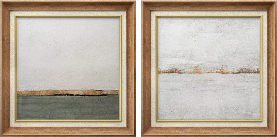 SIGNLEADER Minimal Stroke Abstract Landscape Classic Vintage Neutral Artwork Wall Art Framed On C... | Wayfair North America