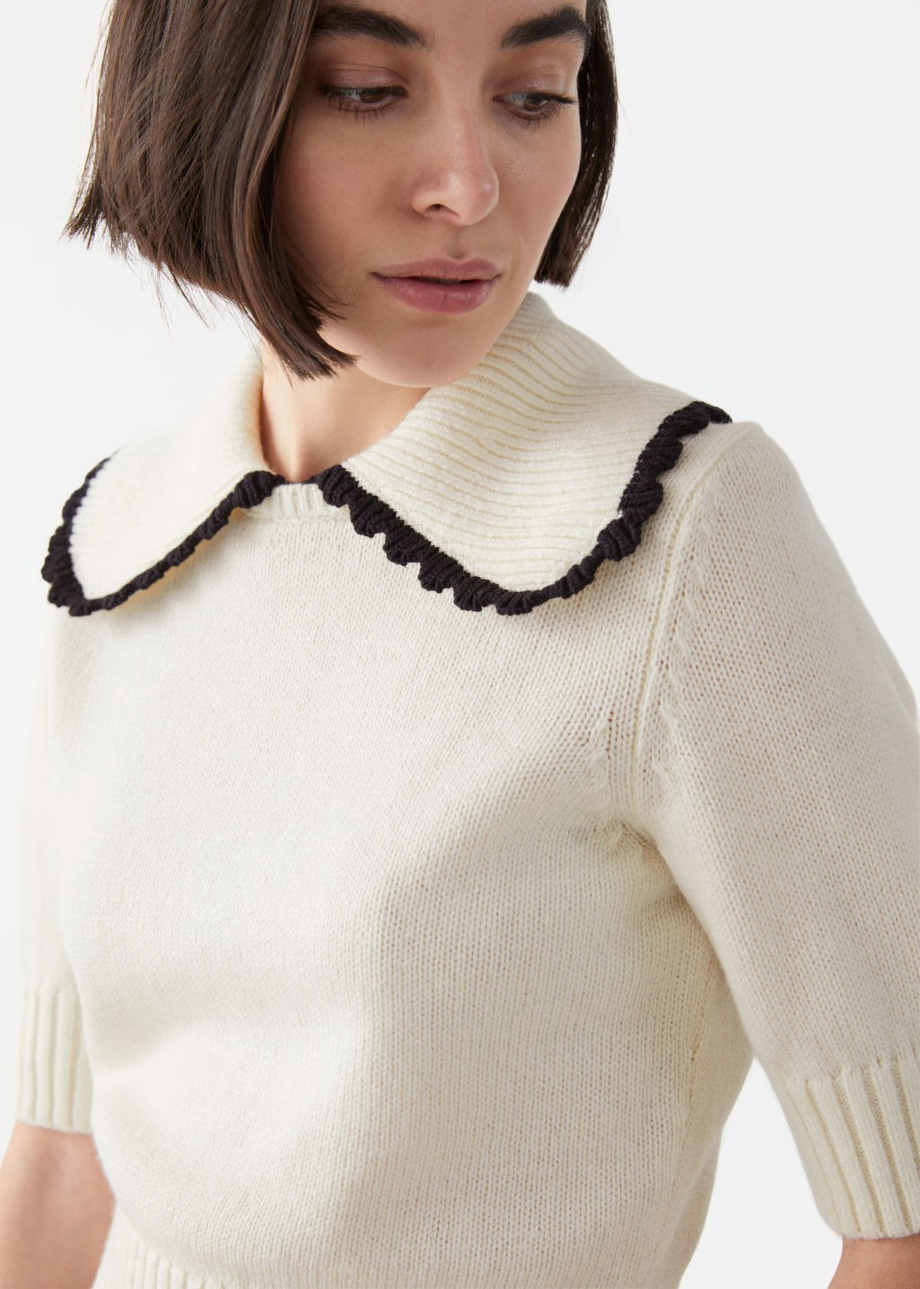 Wide Collar Wool Knit Sweater | & Other Stories (EU + UK)