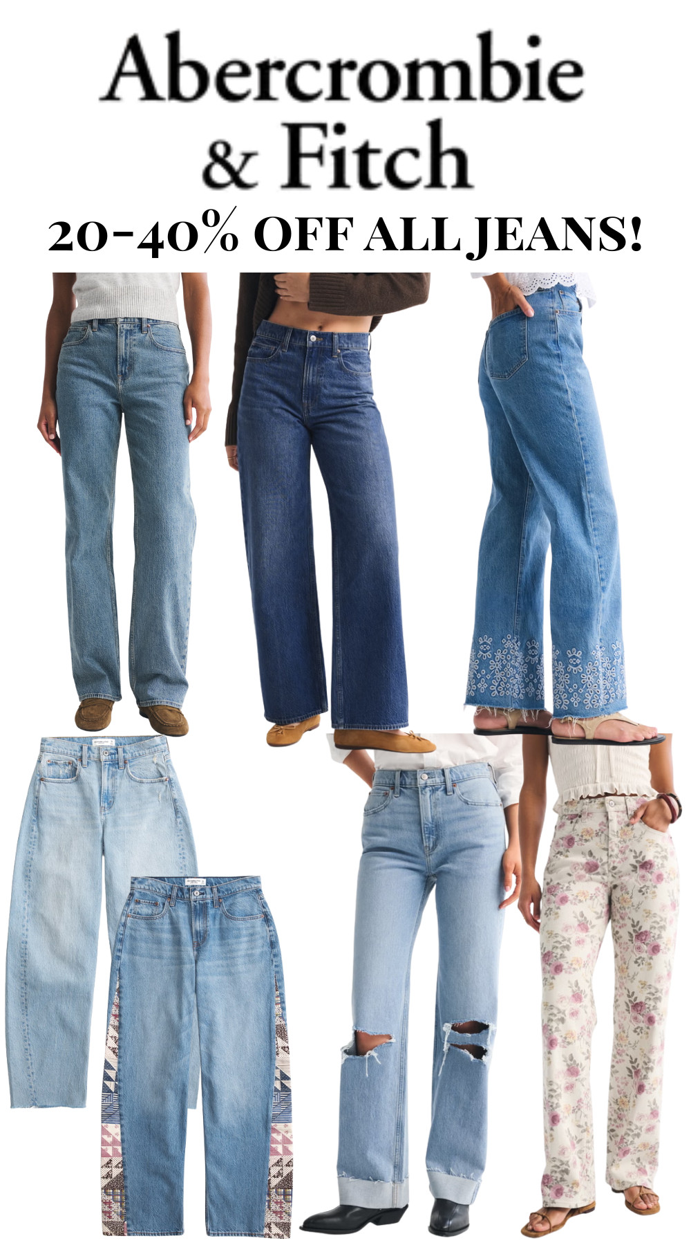Abercrombie Jean sale! All jeans 20-40% off! 

 #LTKSaleAlert