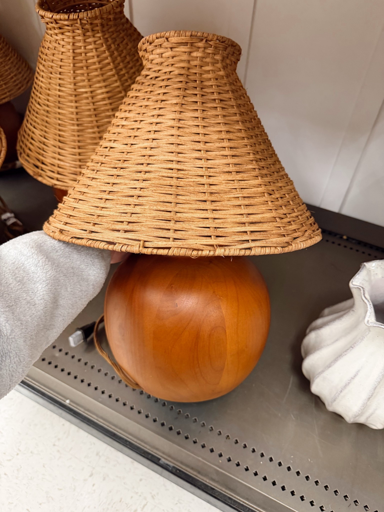 Wood base lamp with rattan shade! 

#LTKSpringSale #LTKHome #LTKU