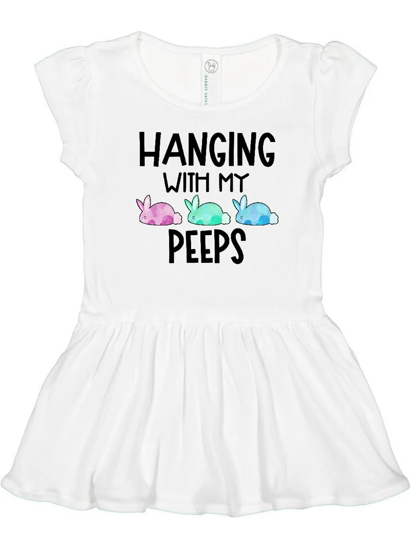 Inktastic Easter Hanging with My Peeps Pastel Bunnies Girls Toddler Dress | Walmart (US)
