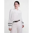 Scenario Women's and Women's Plus Quilted Detail Long Sleeve Top, Sizes XS-4X | Walmart (US)