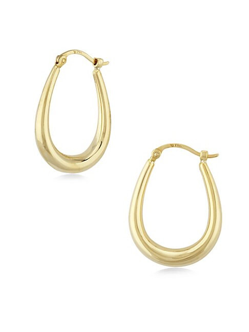 14K Yellow Gold Hoop Earrings | Saks Fifth Avenue OFF 5TH