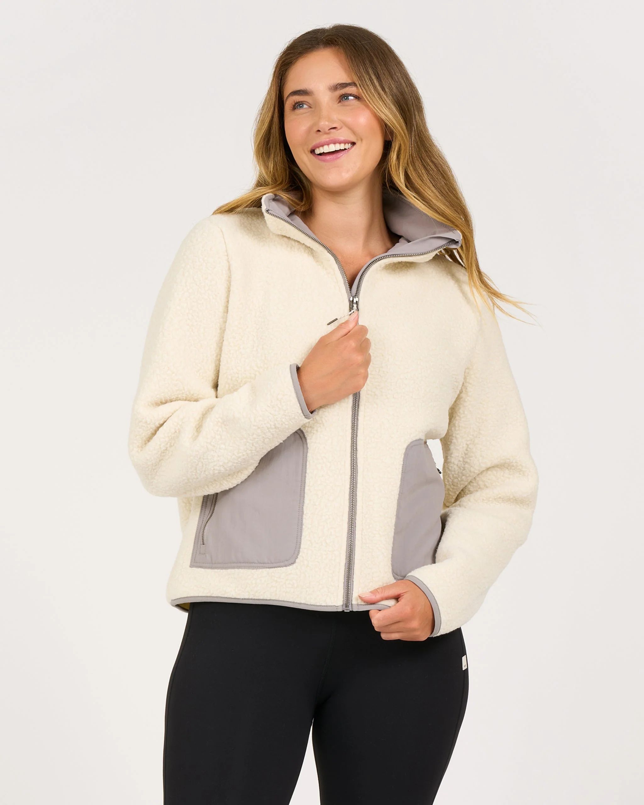 Womens Alpine Sherpa Jacket | Natural | Vuori Clothing