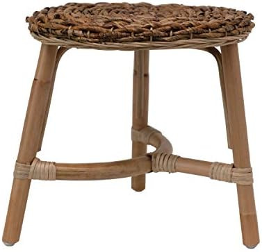 Bloomingville Wood Rattan Legs Stool, Nature | Amazon (US)