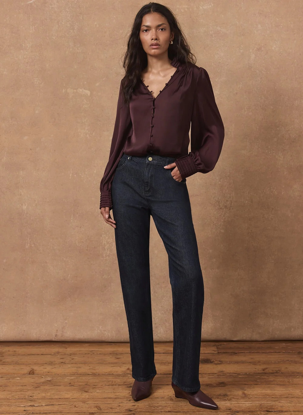 Dark Indigo 90s Straight Jeans | Mint Velvet - US