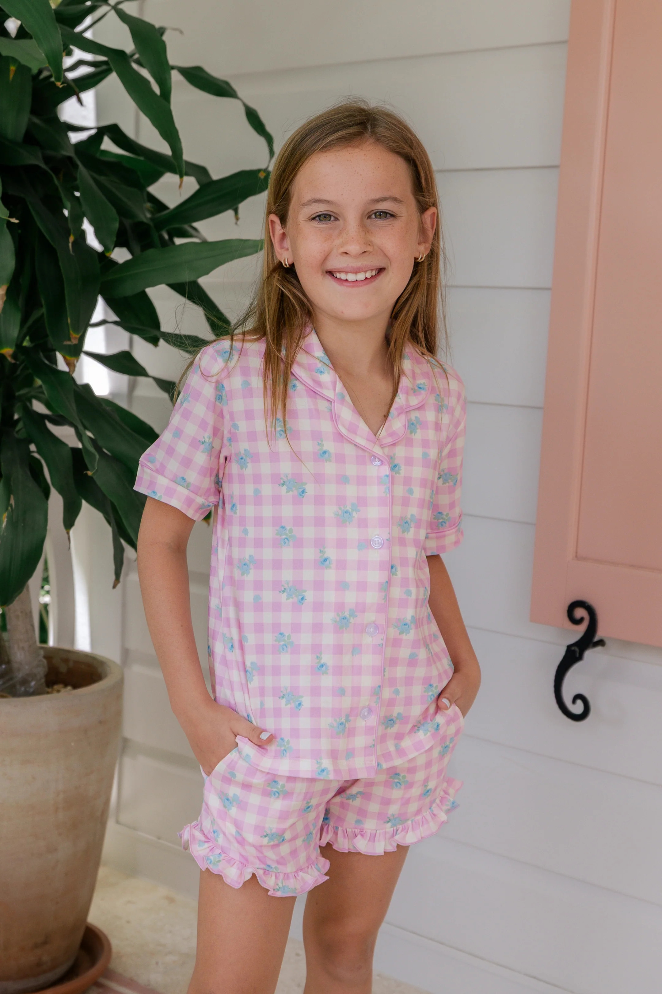 Indie Floral Button Up Short Set | Soft Kids Sleepwear | In My Jammers | In My Jammers