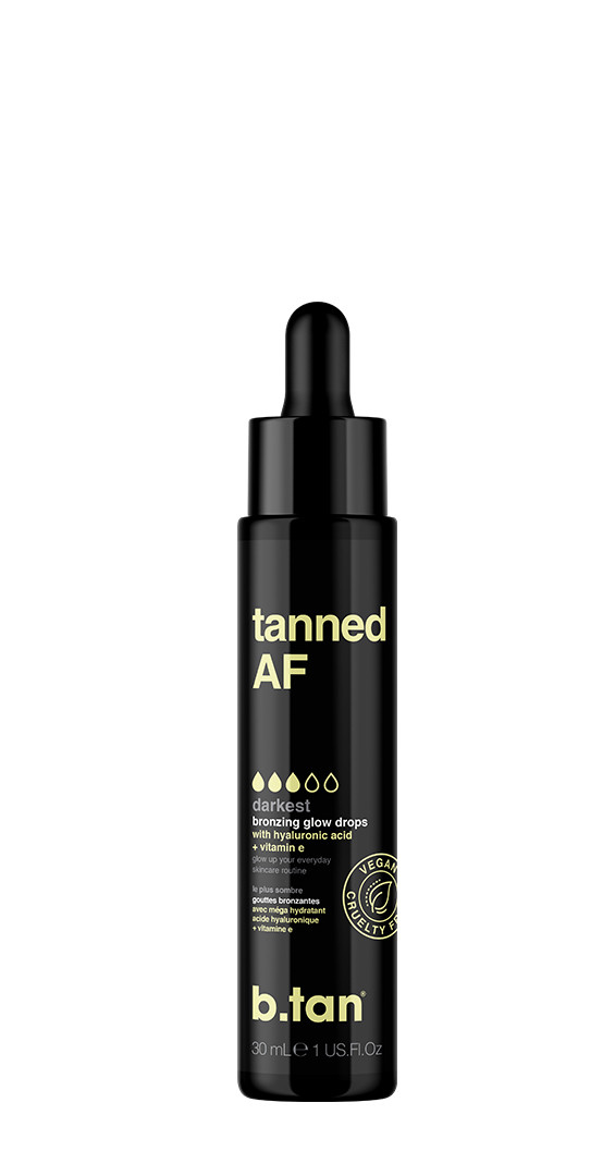 b.tan Tanned AF Darkest Bronzing Glow Drops with Hyaluronic Acid + Vitamin E 1 oz | Walmart (US)