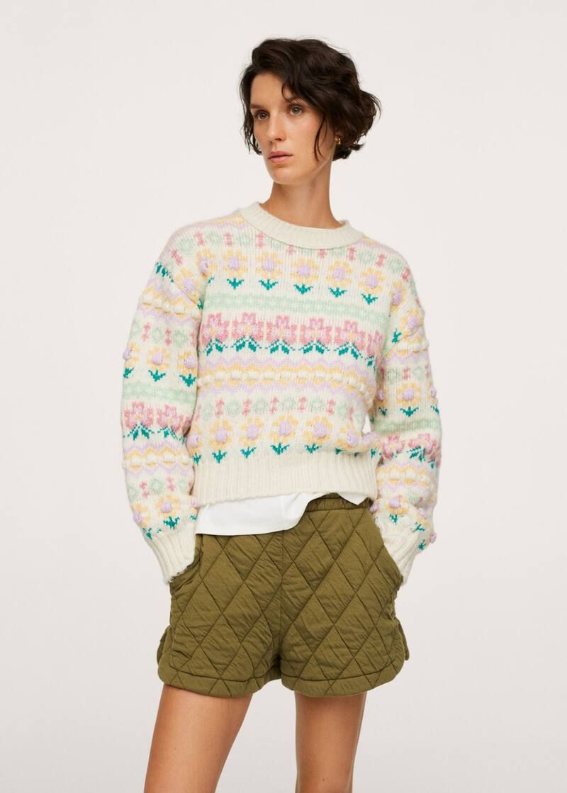 Multi-colored knit sweater | MANGO (US)