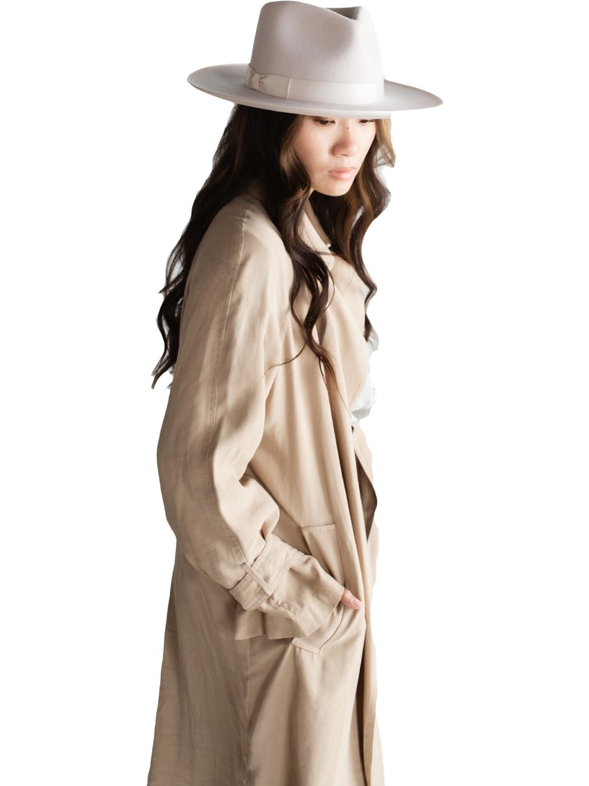 Gigi Pip Womens Monroe Wool Fitted Fedora Ivory S/M - Walmart.com | Walmart (US)