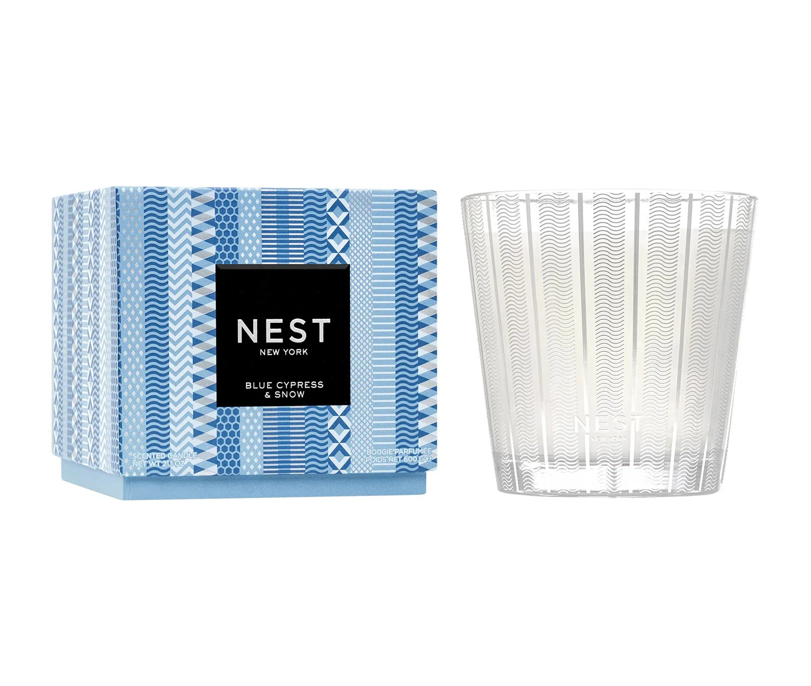 Blue Cypress &amp; Snow 3-Wick Candle | NEST Fragrances