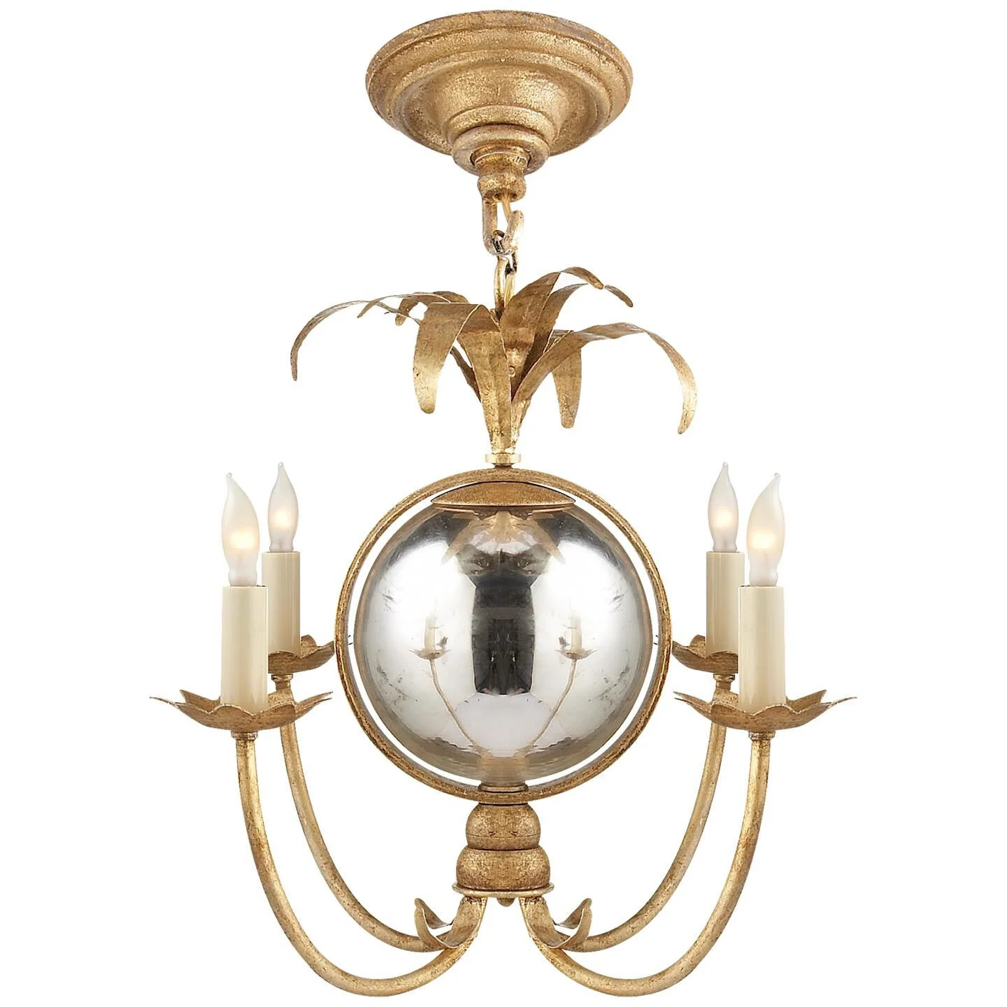 Chapman & Myers Gramercy 17 Inch 4 Light Mini Chandelier by Visual Comfort Signature Collection | 1800 Lighting