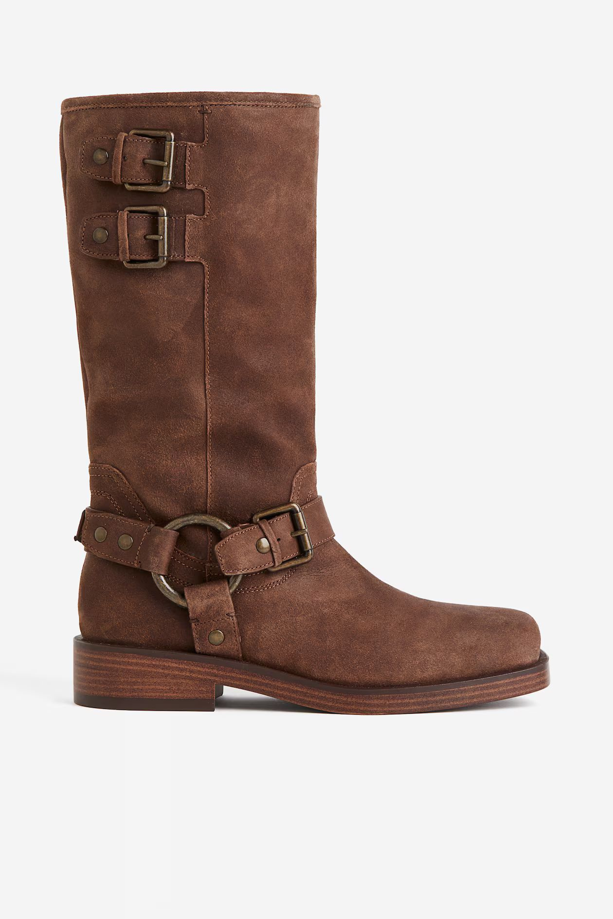 Suede biker boots | H&M (UK, MY, IN, SG, PH, TW, HK)