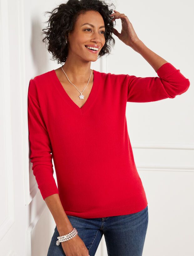 Cashmere V-Neck Pullover | Talbots