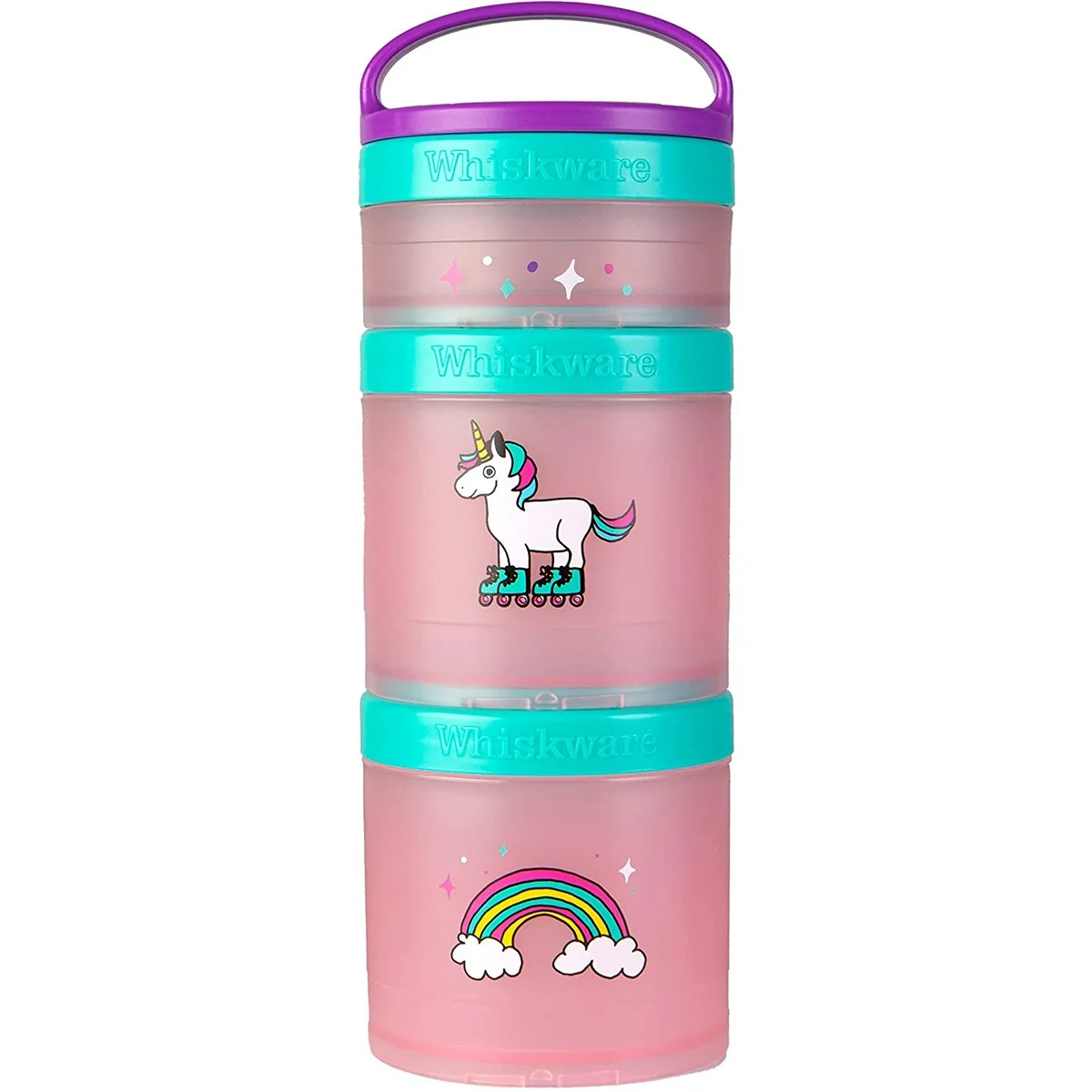 Whiskware Just For Fun Stackable Snack Pack Containers - Skating Unicorn | Walmart (US)