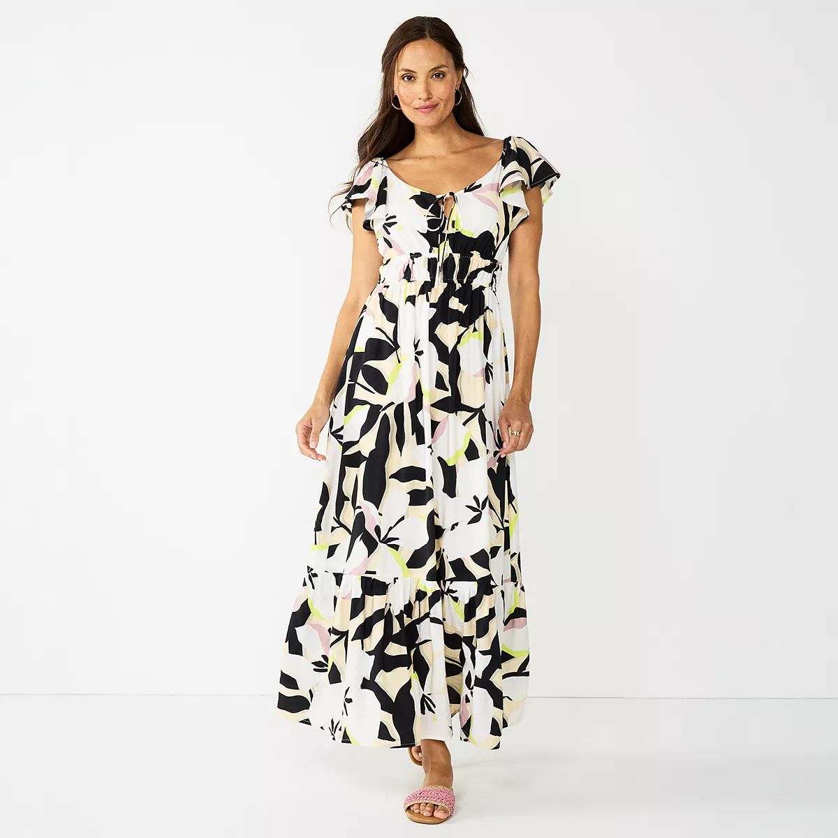 Women's Nine West Flutter Maxi Dress | Kohl's