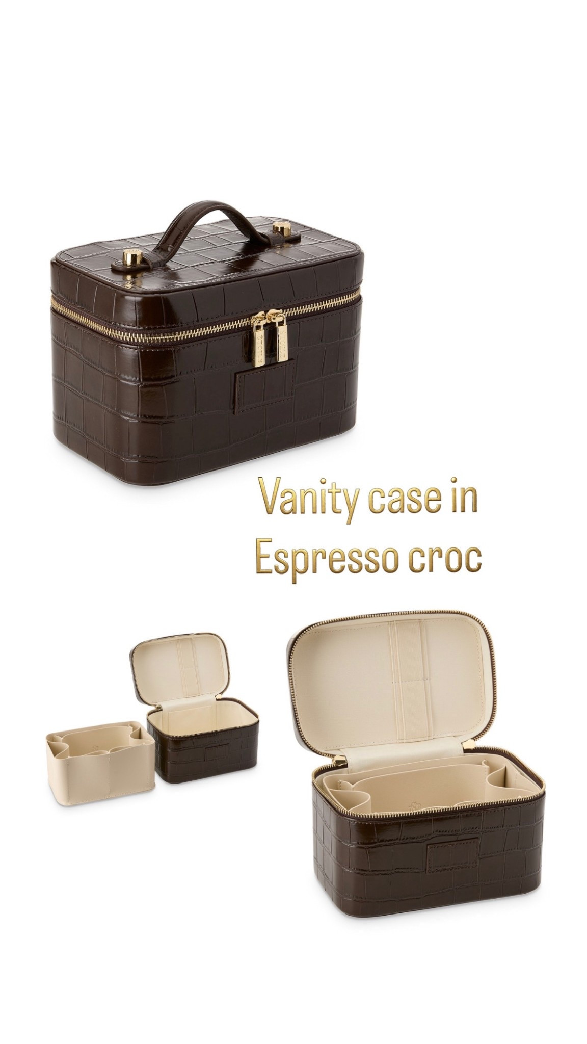 Vanity case in Espresso croc

#LTKwinter #LTKbeauty #LTKhome