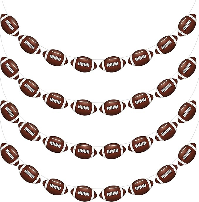 4PC - Football Party Decorations - Football Banner - Football Hanging Decorations Decor for Theme... | Amazon (US)