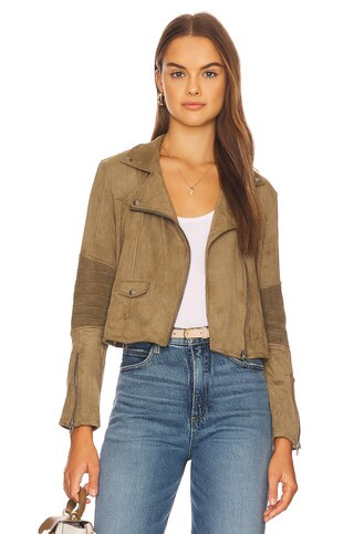 BLANKNYC Moto Jacket in Smokey Sage from Revolve.com | Revolve Clothing (Global)