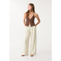 Textured drawstring trousers - Women's Latest trends | Stradivarius United Kingdom | Stradivarius (UK)