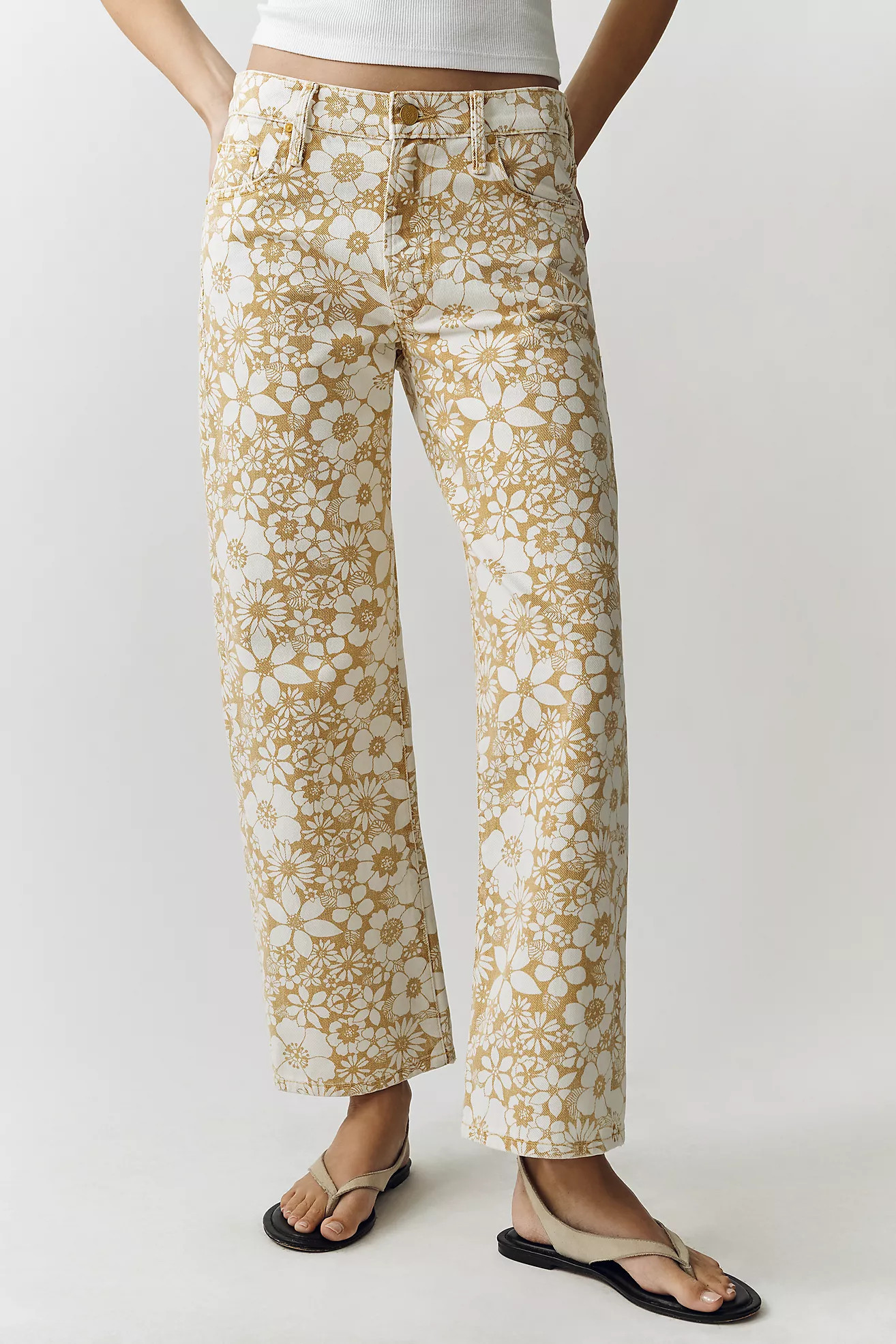 MOTHER Mid-Rise Rambler Zip Ankle Jeans | Anthropologie (US)