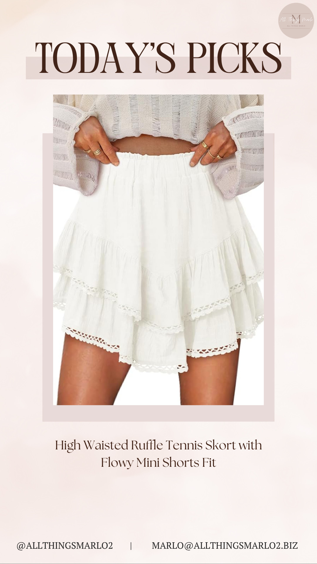 High Waisted Ruffle Tennis Skort with Flowy Mini Shorts Fit 

 #LTKSeasonal #LTKWorkwear #LTKTravel