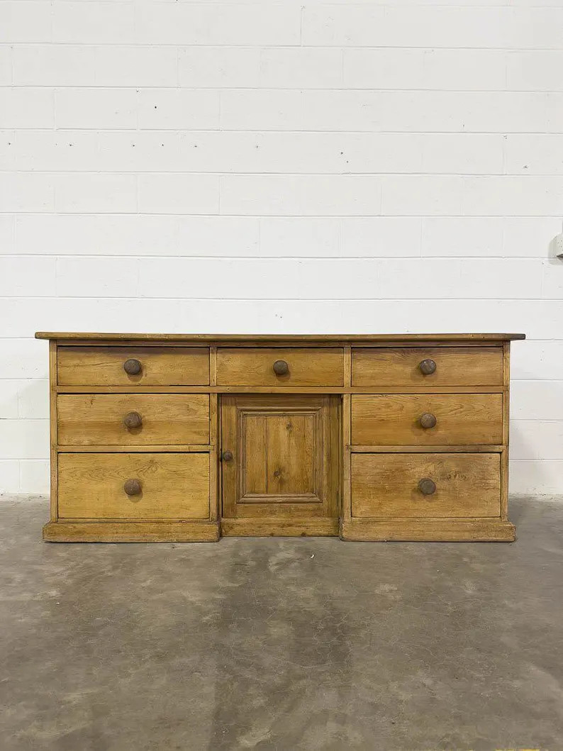 Antique Pine English Sideboard or Buffet - Etsy | Etsy (US)