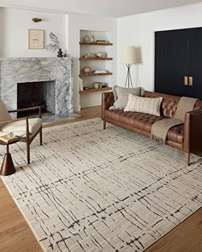 Loloi Darby Collection DAR-06 Sand/Dk. Grey 6'-7" x 9'-3" Area Rug | Amazon (US)
