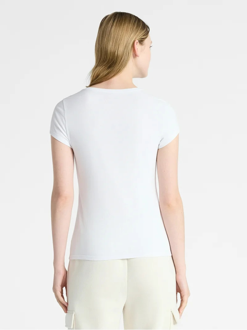 No Boundaries Crew Neck Tee with Short Sleeves, 1 or 3-Pack, Women’s | Walmart (US)