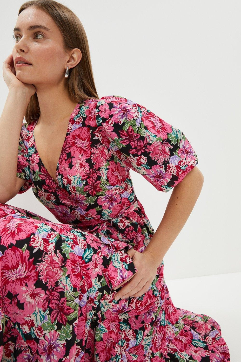 Tiered Tie Waist Printed Dress | Coast (UK)
