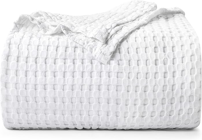 Utopia Bedding Cotton Waffle Blanket 300 GSM (White - 90x108 Inches) Soft Lightweight Breathable ... | Amazon (US)