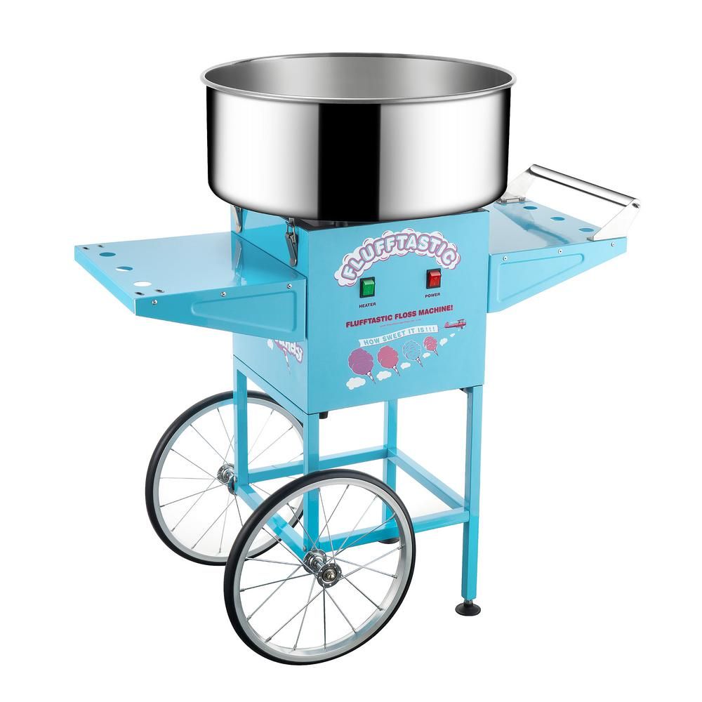 Great Northern Flufftastic Commercial Blue Cotton Candy Machine with Cart | The Home Depot