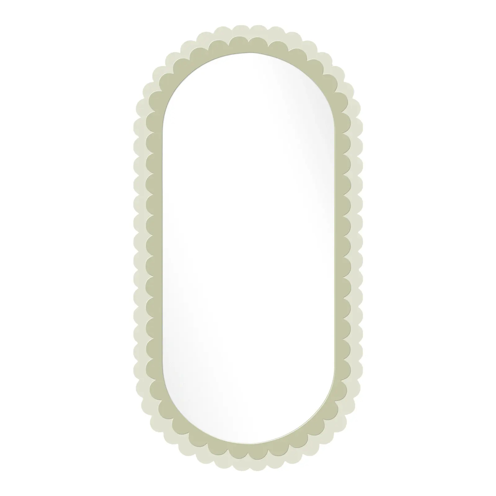 Fleur Home x Chairish Dauphine Mirror in Cooking Apple Green, 42x84 | Chairish