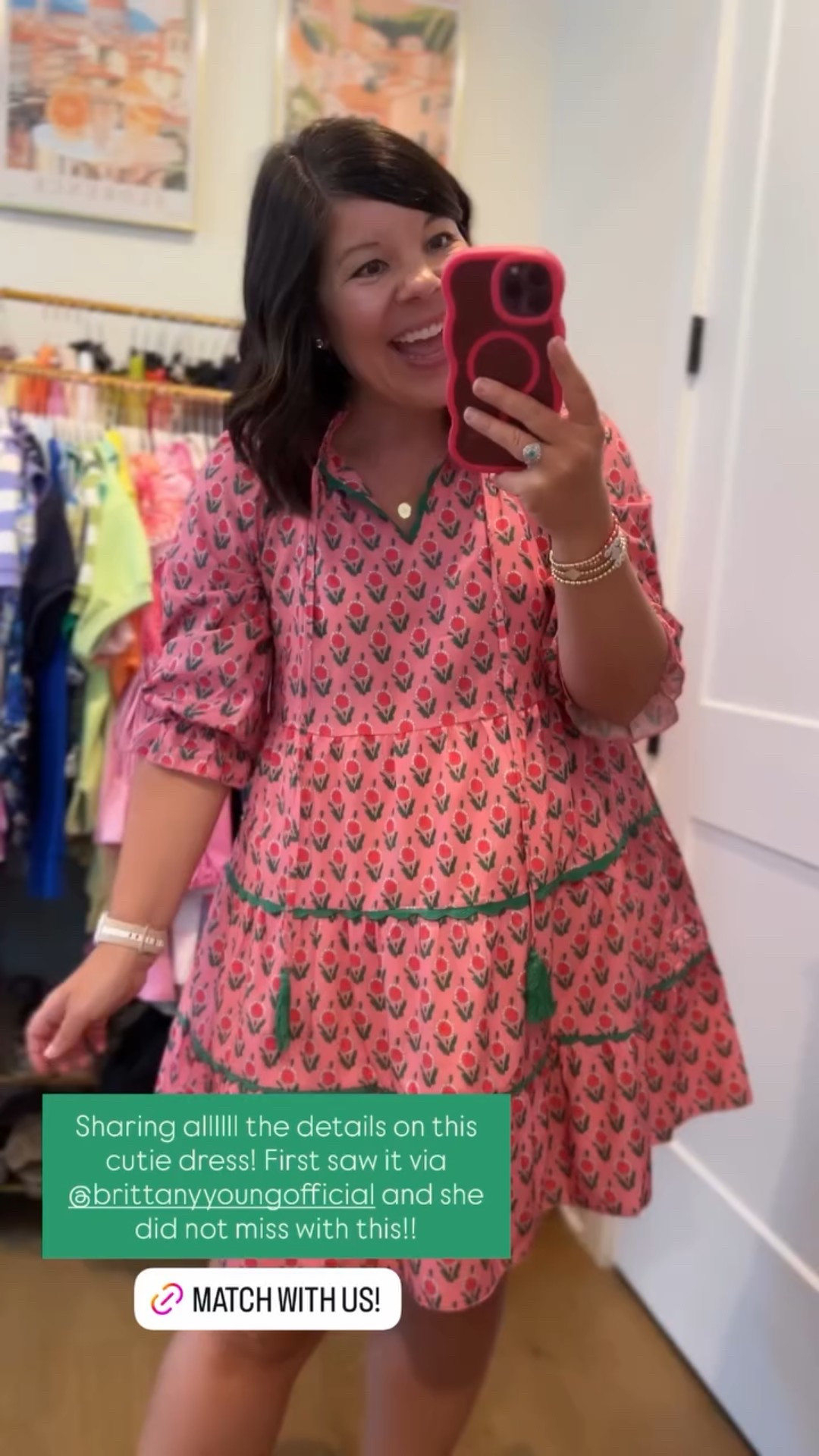 Sharing allllll the details on this cutie dress! First saw it via @brittanyyoungofficial and she did not miss with this!!