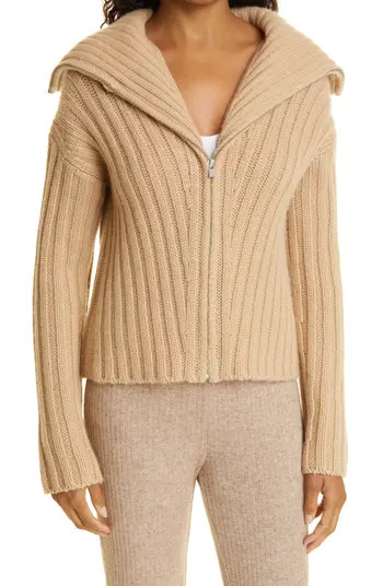 Wool & Cashmere Zip-Up Sweater | Nordstrom