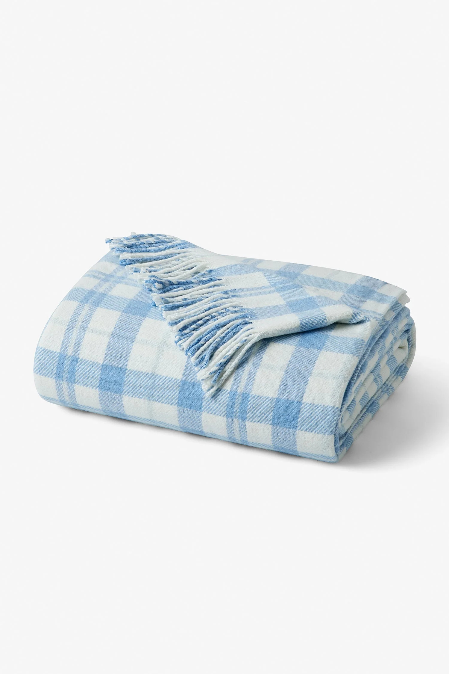 Plaid Cotton Throw Blanket Holiday birthday gift girls women bedroom living room Blue Taupe Tan Soft | LoveShackFancy