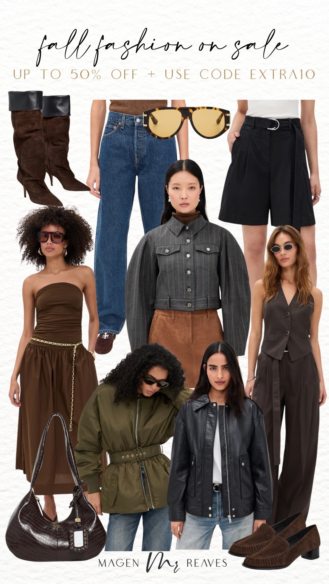 Fall fashion finds up to 50% off + use code EXTRA10 for an extra 10% off! 

shopbop, fall fashion, winter style, chic style, petite style, fall jacket, fall wedding guest dress, brown suede, fall purse, loafers

#LTKStyleTip #LTKSaleAlert