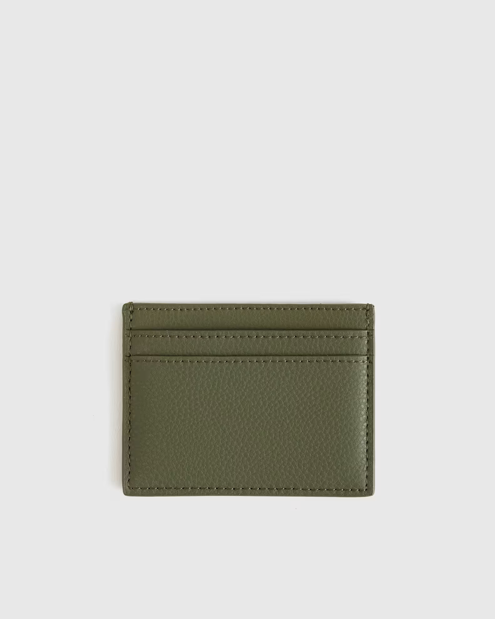 Italian Leather Slim Card Case in Olive | Quince