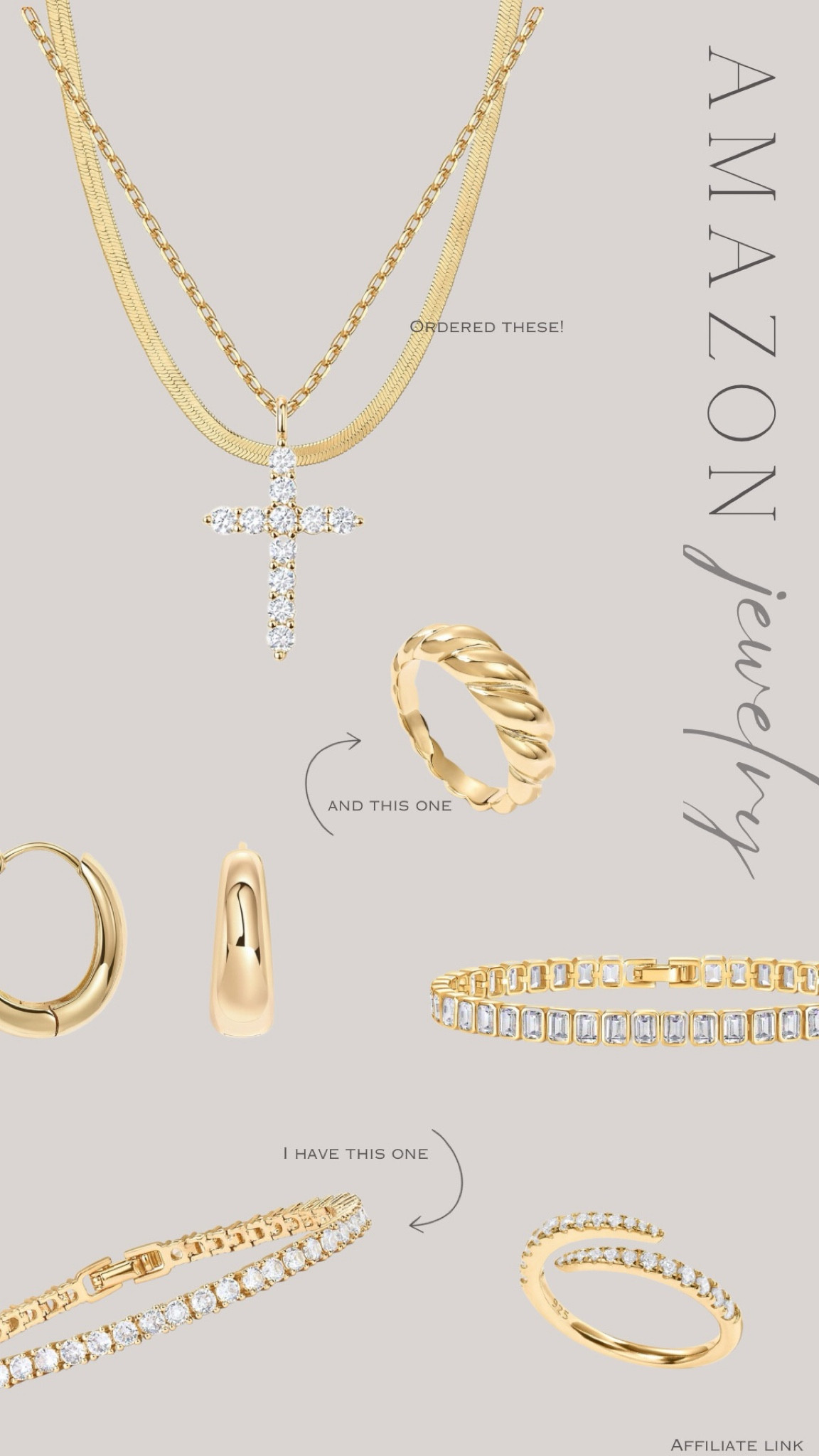 Amazon jewelry ✨✨


Gold jewelry, trending jewelry, layering necklaces, cross necklace, gold ring, tennis bracelet 



#amazon #amazonjewerly 

#LTKBeauty #LTKFindsUnder50