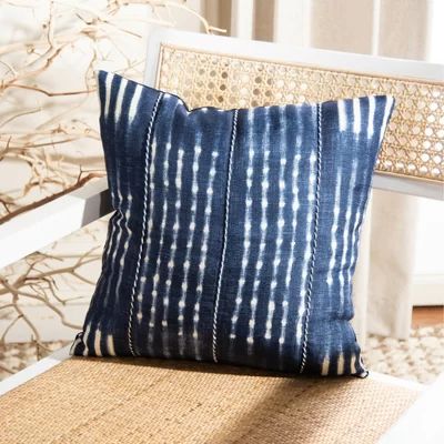 Lydd Throw Pillow Color: Blue/Cream, Size: 16" x 16 | Wayfair North America