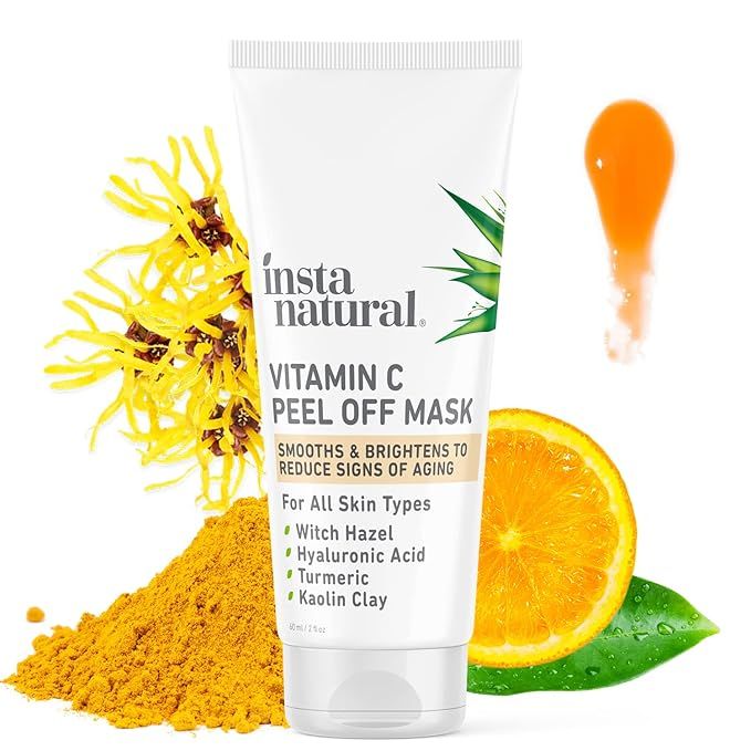 InstaNatural Vitamin C Peel Off Mask - Natural Vitamin C Mask for Skin Brightening & Anti Aging -... | Amazon (US)