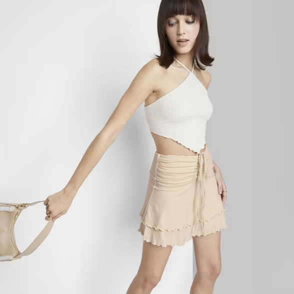 Women's Knit Tiered Mini A-Line Skirt - Wild Fable™ | Target