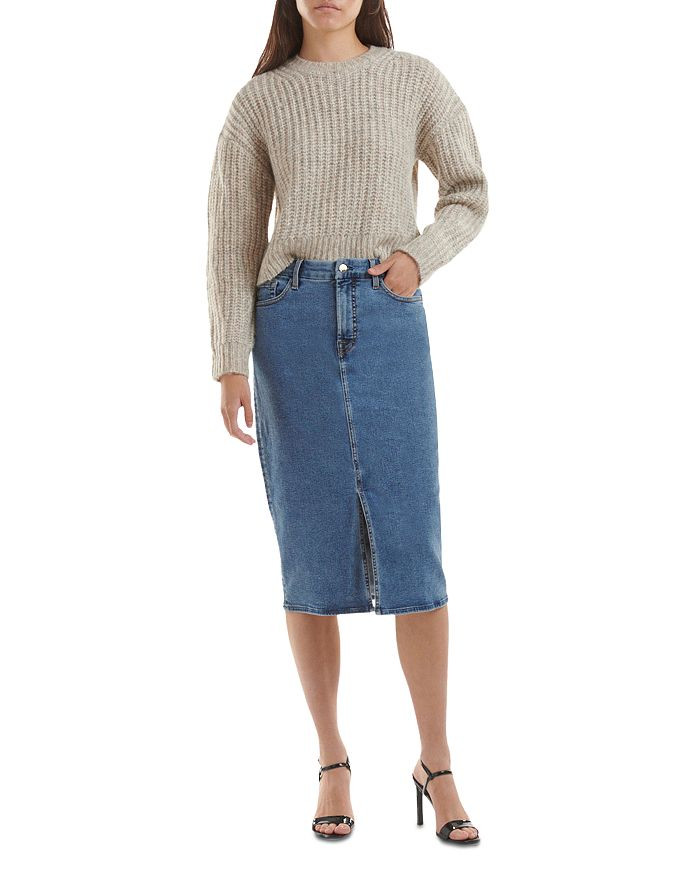 Front Slit Denim Pencil Skirt | Bloomingdale's (US)